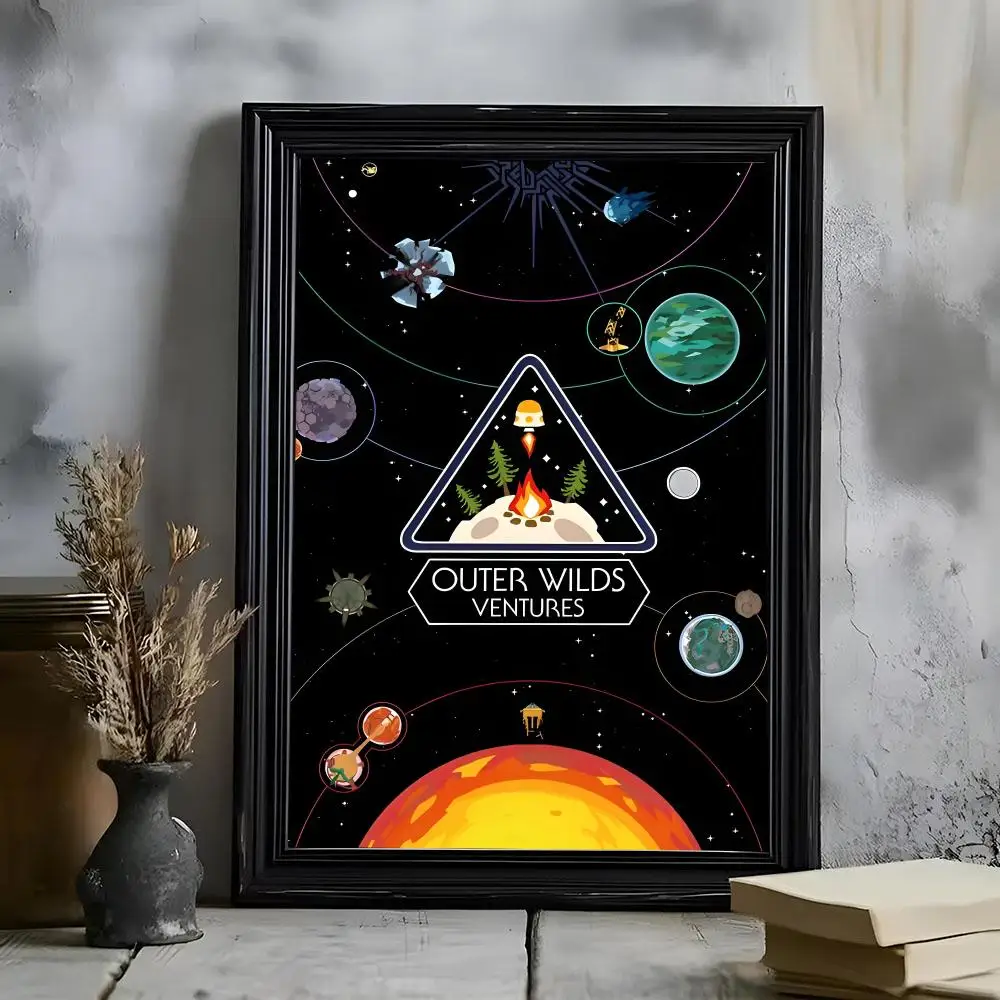 Anime Outer Wilds-S Poster Poster HD Self Adhesive Waterproof Wall Art Ideal For Home Office Dorm Bedroom Great Gift