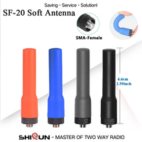 SF-20 Soft Antenna SMA-Female Mini Short Aerial Dual Band VHF UHF For Walkie Talkie UV-5RHProMax UV-18 Pro Max Radio Accessories