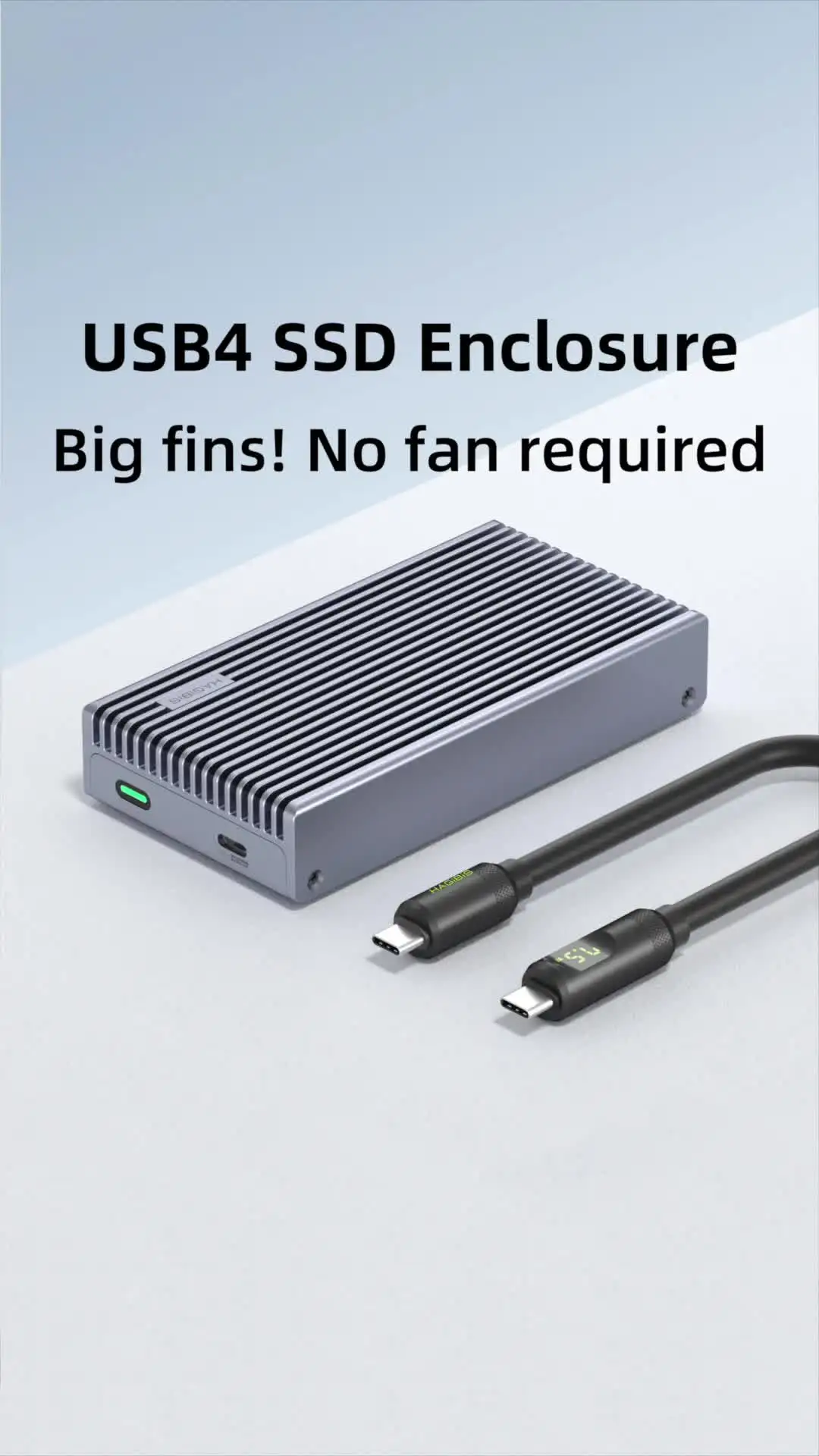 美品】Hagibis USB4 M.2 NVMe SSDケース 動作確認のみ 新品未開封