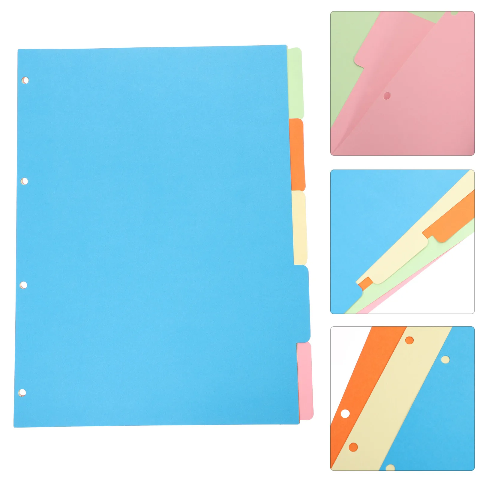 

10Pcs Colorful Binder Index Page Dividers Writable Tabs for Document Organizer Binder Dividers for A4 Notebook Planner