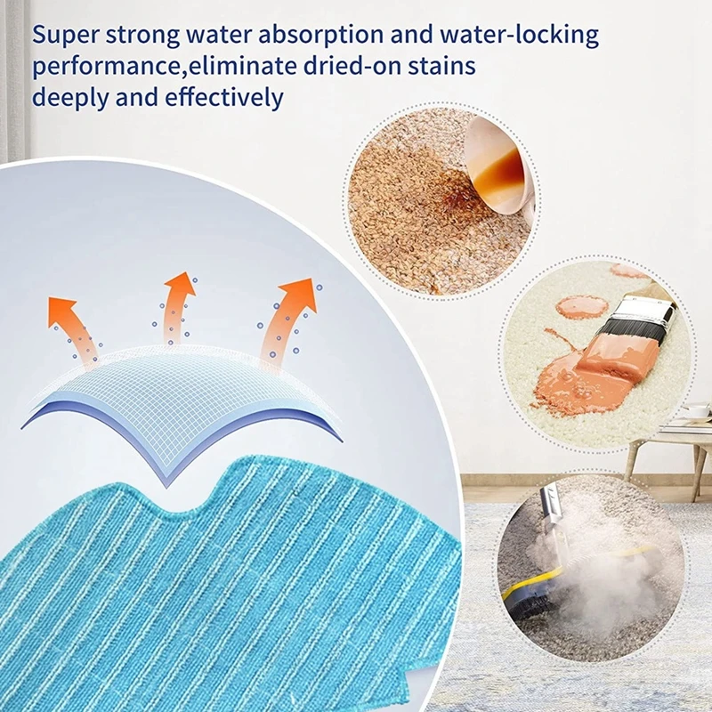 For Tefal Explorer Serie 60 / RG7447, RG7455, RG7447WH, RG7455WH Vacuum Main Side Brush Filter Mop Cloth Parts Kit