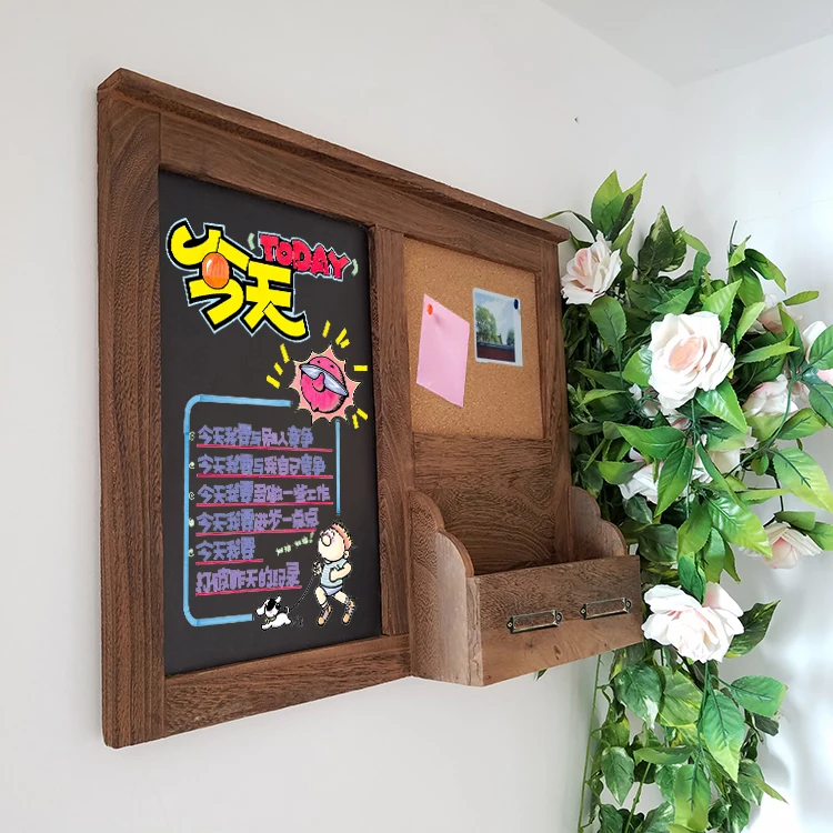 

Vintage Creative Multifunctional Home Notepad Hanging Small Blackboard Home Decorative Wall Mounted Wall Cork Board