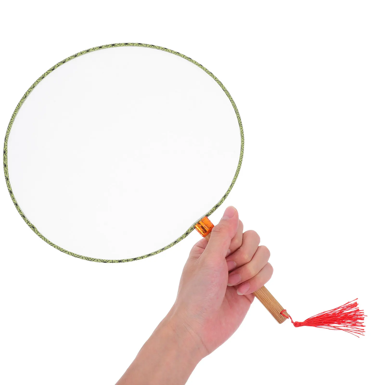 

Набор из 4 заготовок для ручной росписи: круглые веера с бамбуковыми ручками для детских творческих проектов, легкие, для летнего охлаждения