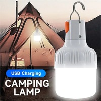 Outdoor LED Bulb Camping Lights USB Rechargeable Lamp Emergency Tent Market Hook Up Portable Lantern Bulb Battery BBQ Camping