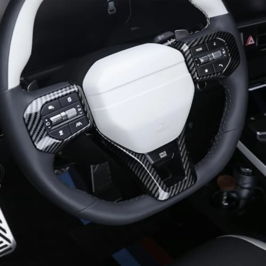 

Car Steering Wheel Covers Wheel Button Panel Protection Frame Molding Trim Compatible with Kia k4 2024 Accessories 2026 GT Mode