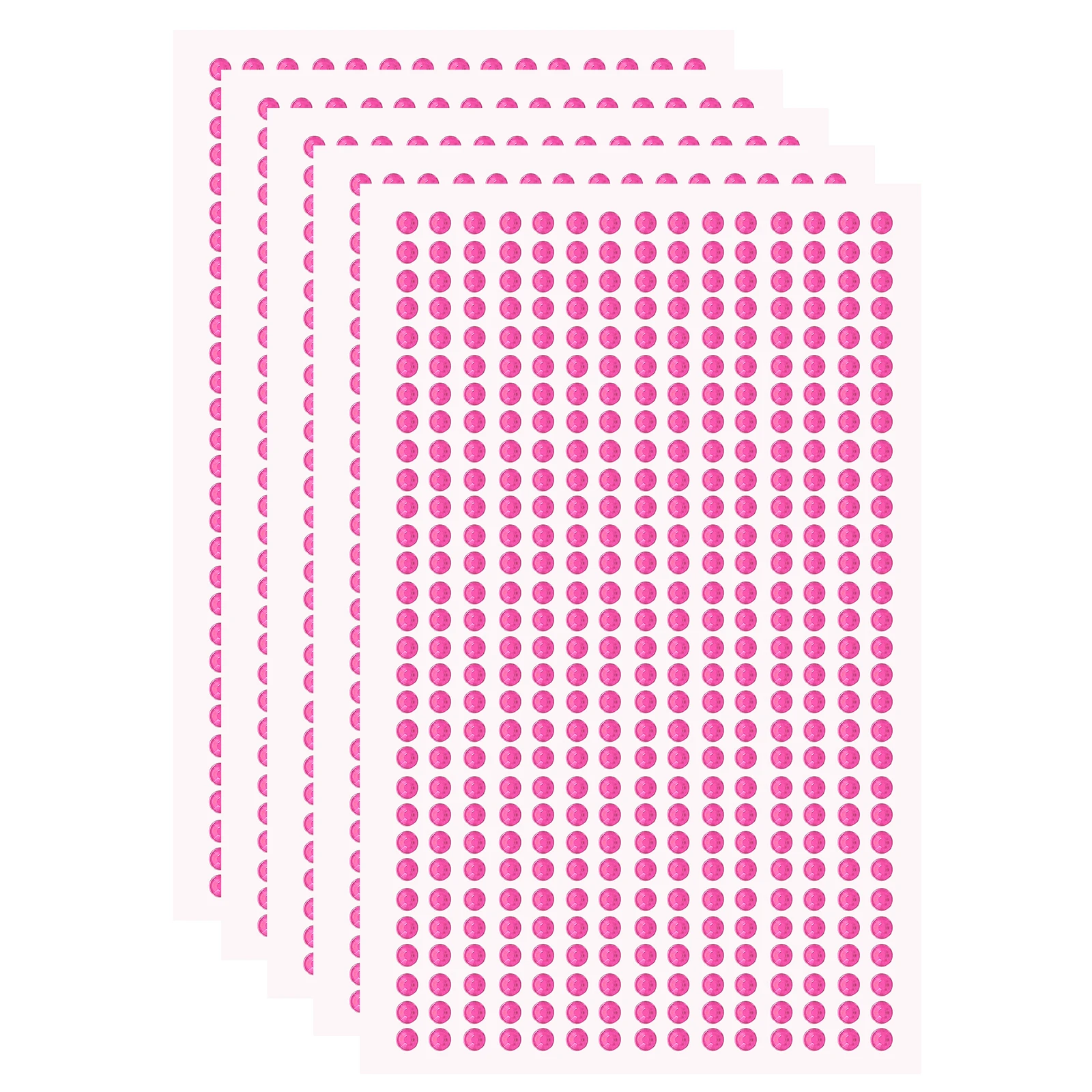 5 Sheet Rhinestone Adhesive Stickers Self Adhesive Acrylic Gem Sticker 3/4/5mm Plastic Face Bling Gem Stones Jewel for Art DIY