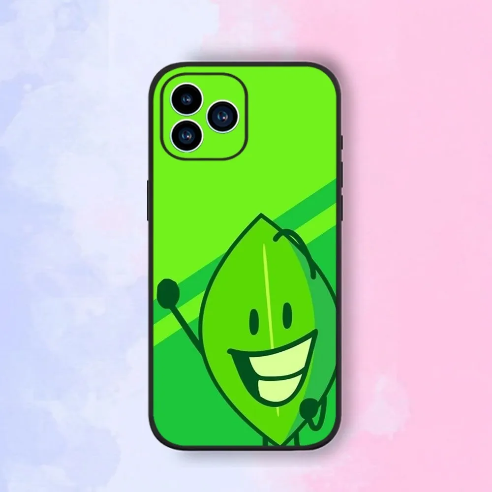 Game Bfdi Battle For Dream Island Phone Case For iPhone 15,14,13,12,11,XS,XR,X,8,7,Pro,Max,Plus,mini Silicone Black Cover