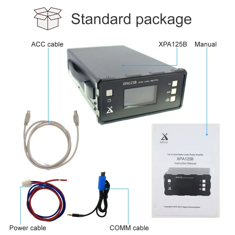 X-p-a125B 100W Pa وATU الكل في واحد لجهاز الإرسال والاستقبال HF من السلسلة