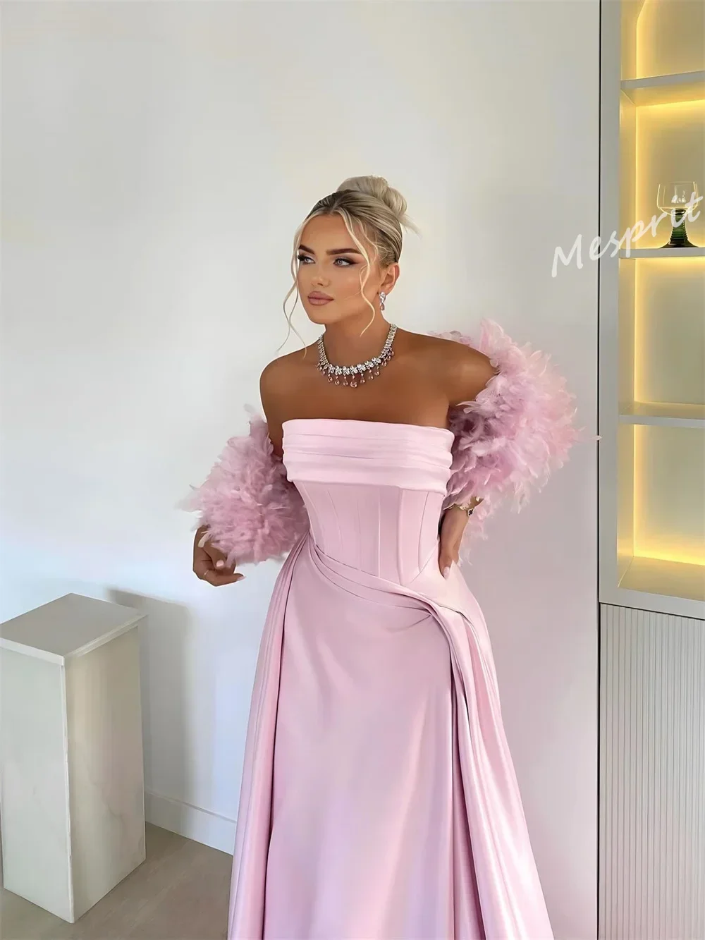 Customized Jiayigong Jersey Draped Pleat Homecoming A-line Off-the-shoulder Bespoke Occasion Gown Long Dresses Saudi Arabia