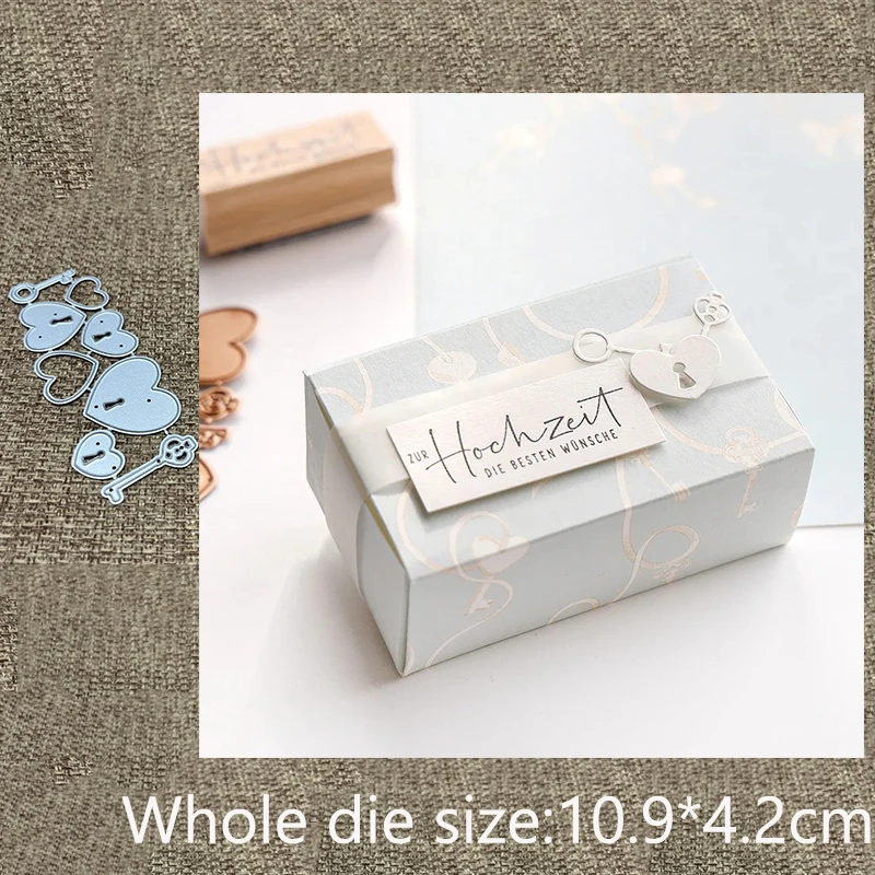 

New Design Craft Metal stencil mold Cutting Die Love Lock Key decoration scrapbook die cut Album Paper Card Craft Embossing