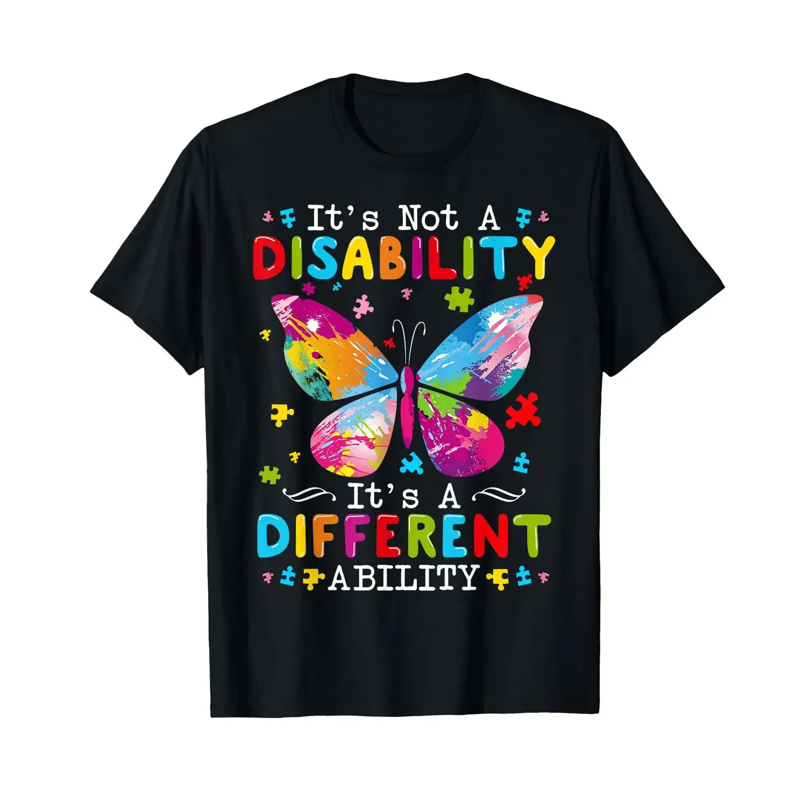 Ce n'est pas un handicap, c'est une capacité différente - T-shirt vintage délavé, streetwear, respirant, doux, décontracté, vêtements de créateur pour homme