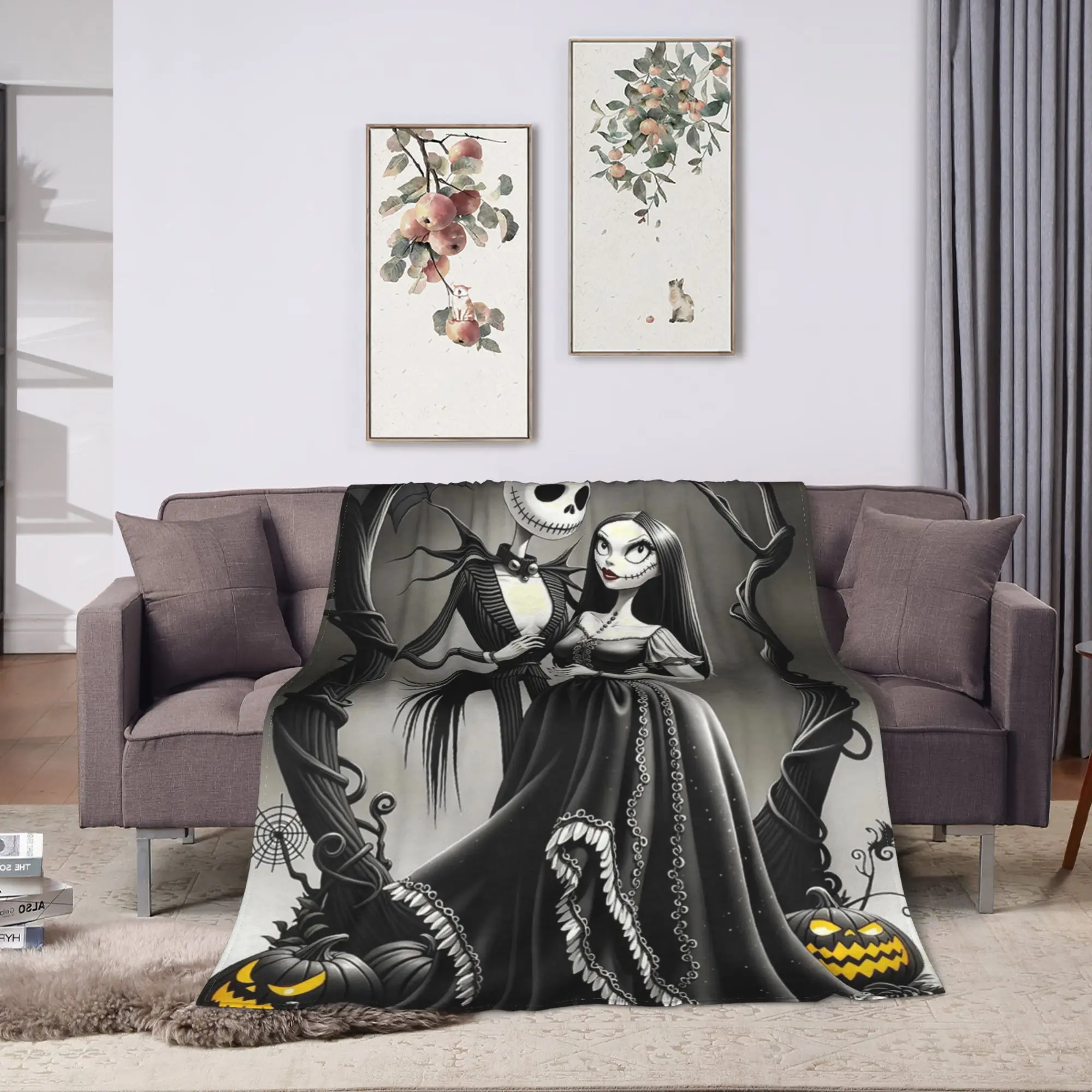 كابوس قبل عيد الميلاد جاك بطانية ناعمة للغاية للأطفال بطانية رمي قطيفة مضحكة لغرفة النوم الفانيلا المفرش غطاء سرير أريكة