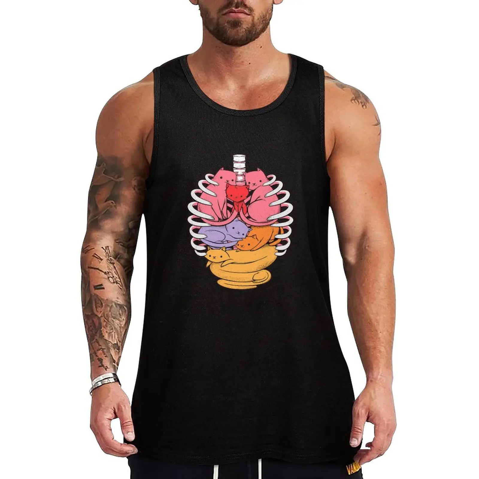 Organs made out of cats Tank Top clothes for men Men's gym clothing