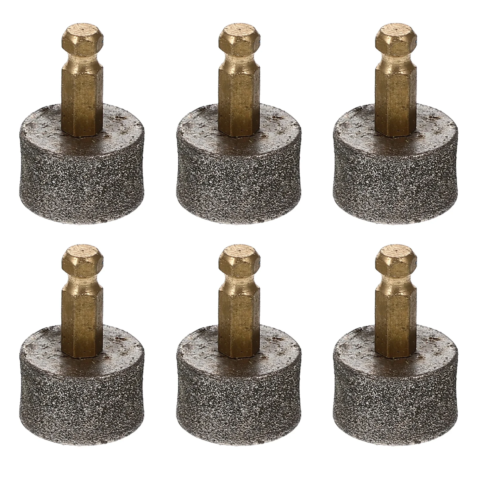 

6Pcs Pet Nail Heads Premium Wear Resistant Grinding Bits for Dog Cat Nail Grooming Tool Replacement Smooth Polishing for Pets