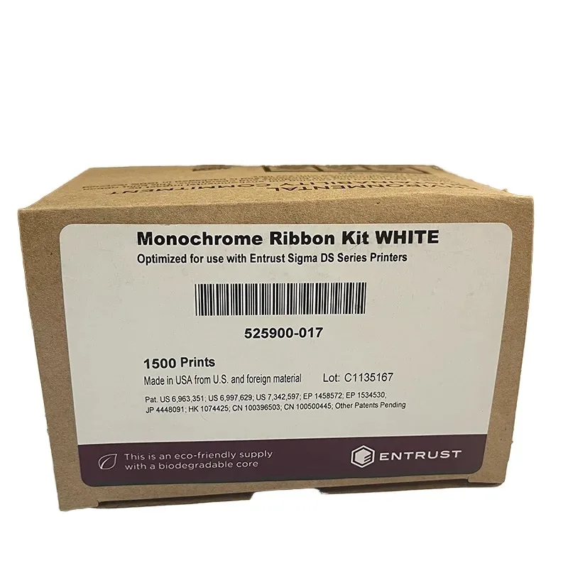 

Оптимизированный комплект монохромных лент с 1500 принтами, белый 525900-017/525900-004, ширина 24 мм для карточных принтеров серии Entrust Sigma DS
