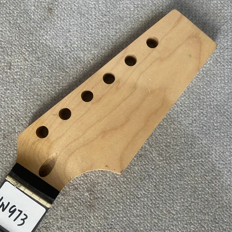 jN973 Uncut Headstock 6 String ST Electric Guitar Neck 22 Frets 648MM Scales Length DIY & Replace Parts