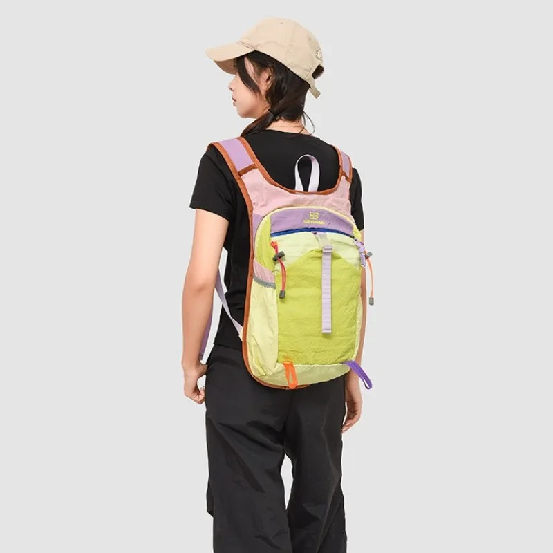 Travel backpack large capacity female dopamine outdoor hiking fitness multifunctional