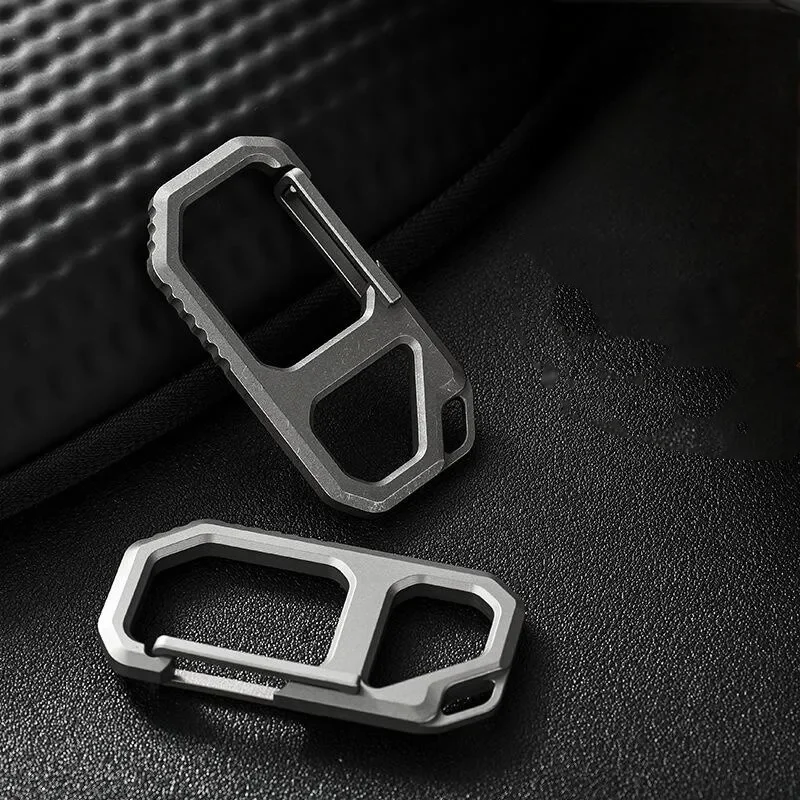 FEGVE 1PC EDC Titanium Keychain Carabiner Clip Climbing Camping Bucklce Snap Clip Hook