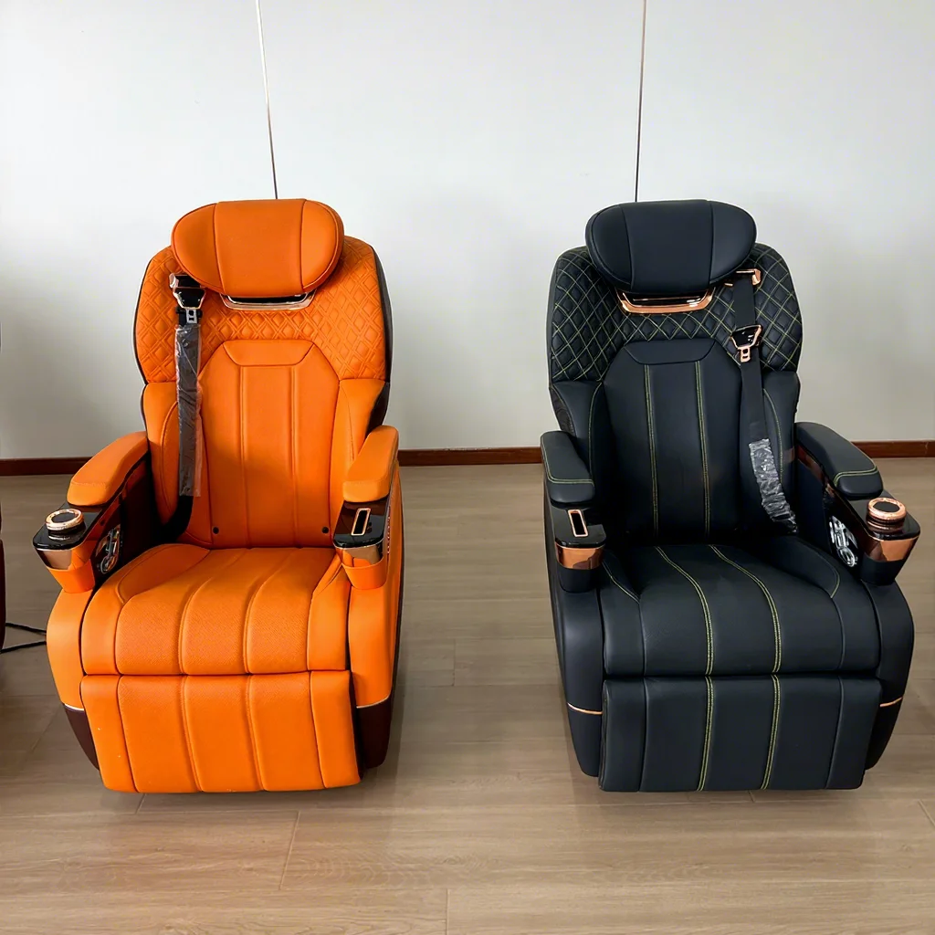 Electric Luxury Car Captain Seats with Armrest Touch Screen Double Leg Rest Heated Cooling OEM Factory Wholesale
