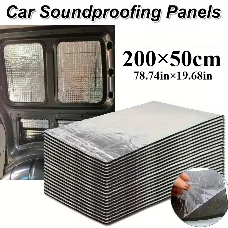200x50cm 5/10mm Car Noise Deadening Mat Sound Proofing Deadener Heat Insulation Mat Hood Closed Cell Foam Vehicle Accessories