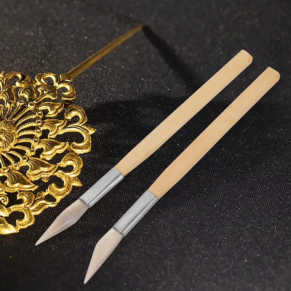 2Pcs Agate Burnisher Handle Natural Polishing Tool Jewelry Smoothing Tool for Silver Gold Jewelry Craft DIY Professional Use