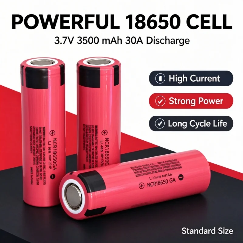 Lpega 18650 NCR18650 GA Rechargeable Battery 3.7V 3500mAh 30A Discharge Lithium Cell for Flashlight Toys Tools