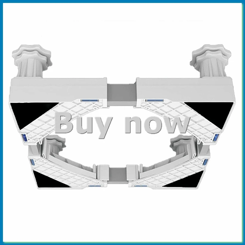 

Подставка для стиральной машины, сушилки, холодильника, регулируемая по длине, нагрузка до 300 кг, антивибрационная, шумопоглощающая - ROWI