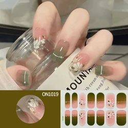 Non-toxic Popular Flower Pattern Nail Stickers Nail Polish Flower Designs Nail Wraps for Women