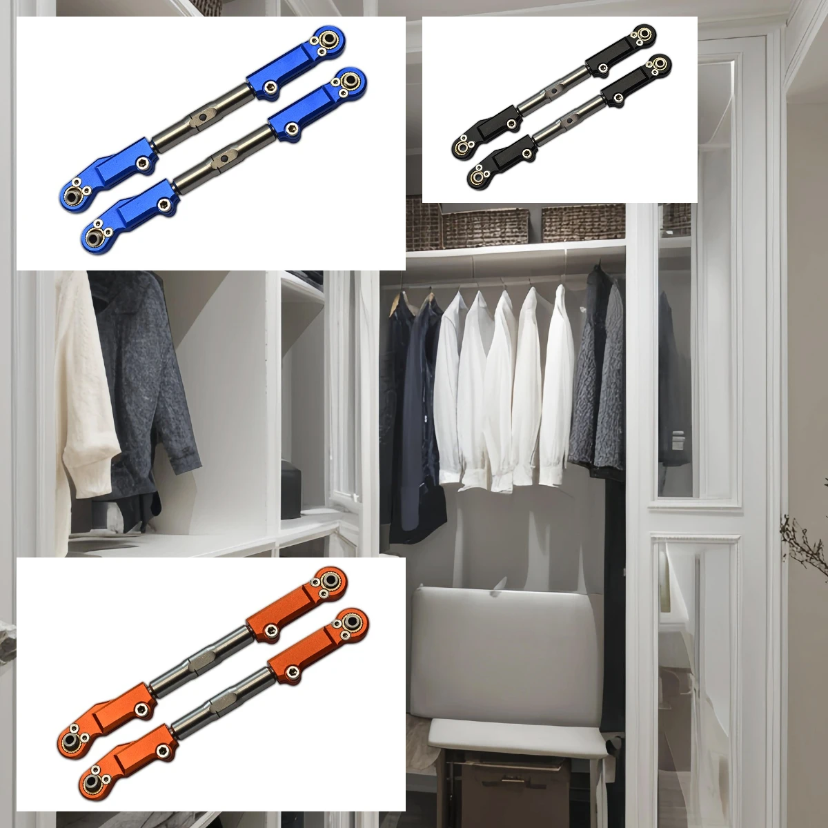 

GPM Aluminum+Stainless Steel Rear Upper Arm Tie Rod For TRAXXAS 1/8 4Wd Sledge 95076-4