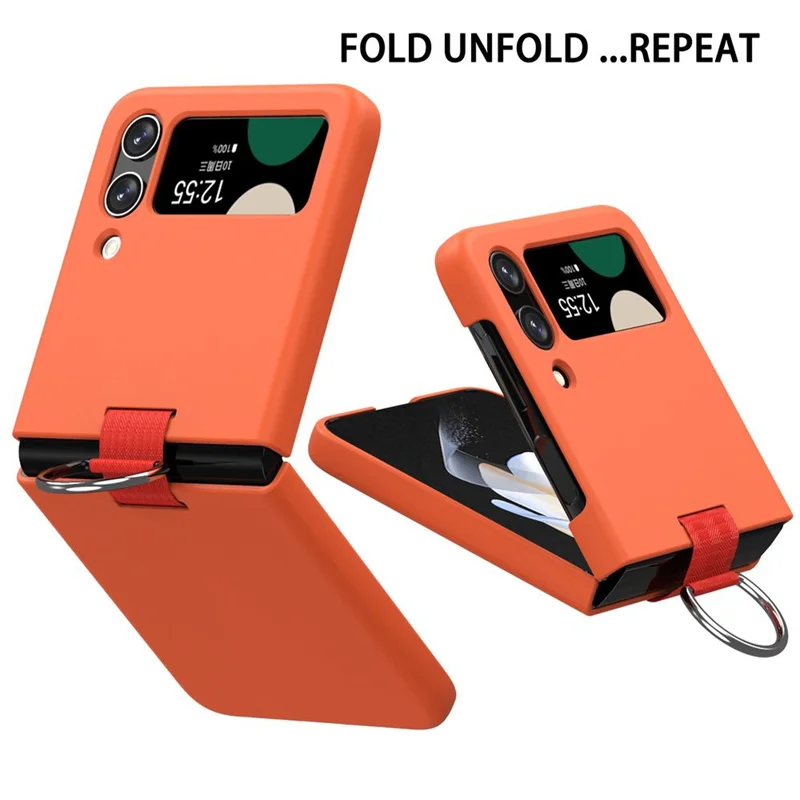 Luxury Matte PC Armor Finger Ring Grip Case For Samsung Galaxy Z Flip ZFlip 7 6 5 4 3 Zflip6 Zflip5 Zflip4 Zflip3 Candy Funda