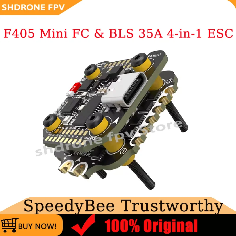 

Original SpeedyBee F405 Mini BLS 35A 20x20 Stack Flight Controller BLS 35A Mini V2 4in1 ESC for RC FPV Racing Drones