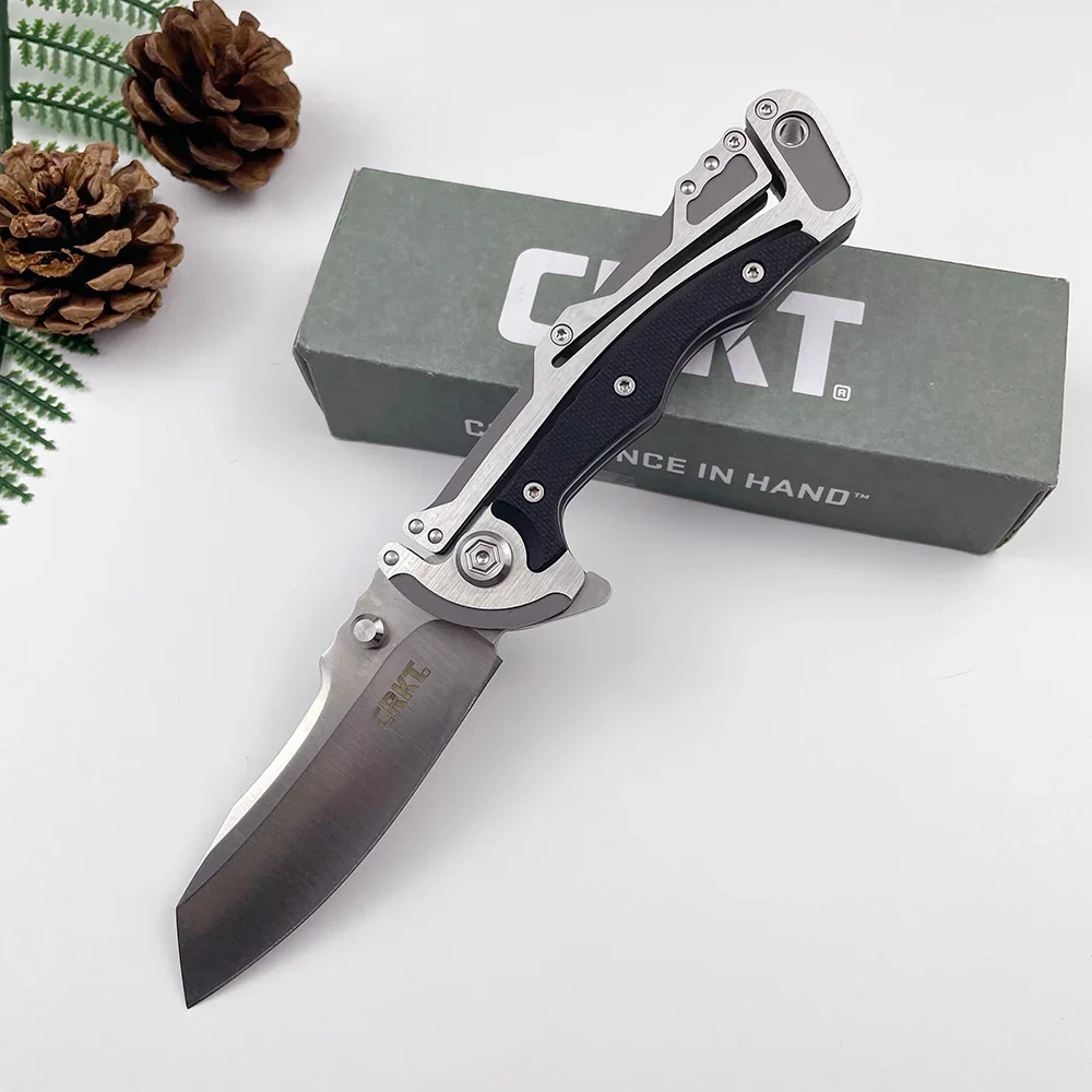 5190 Pocket Folding Knife 8Cr13MoV Blade Steel G10 Handle Outdoor Camping Hunting Knives Tactical Survival EDC Tools for Gifts