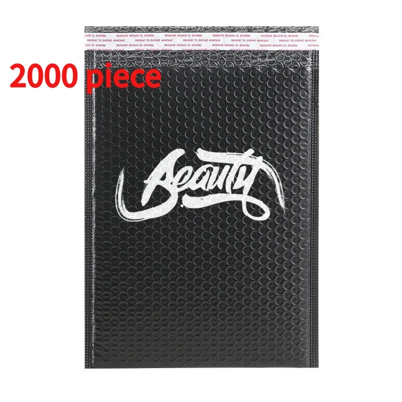 20 00piece.Custom.Self Seal Postage Packaging Black Envelopes Eco-Friendly Poly Mailer Bag Custom Bubble Mailer With Lo