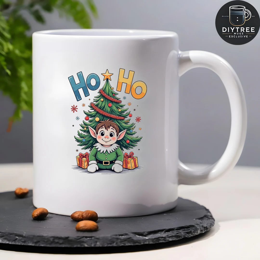 Taza navideña de dibujos animados de 11oz + taza con temática festiva, regalo de Navidad, taza para niños, juego de tazas de café para oficina familiar