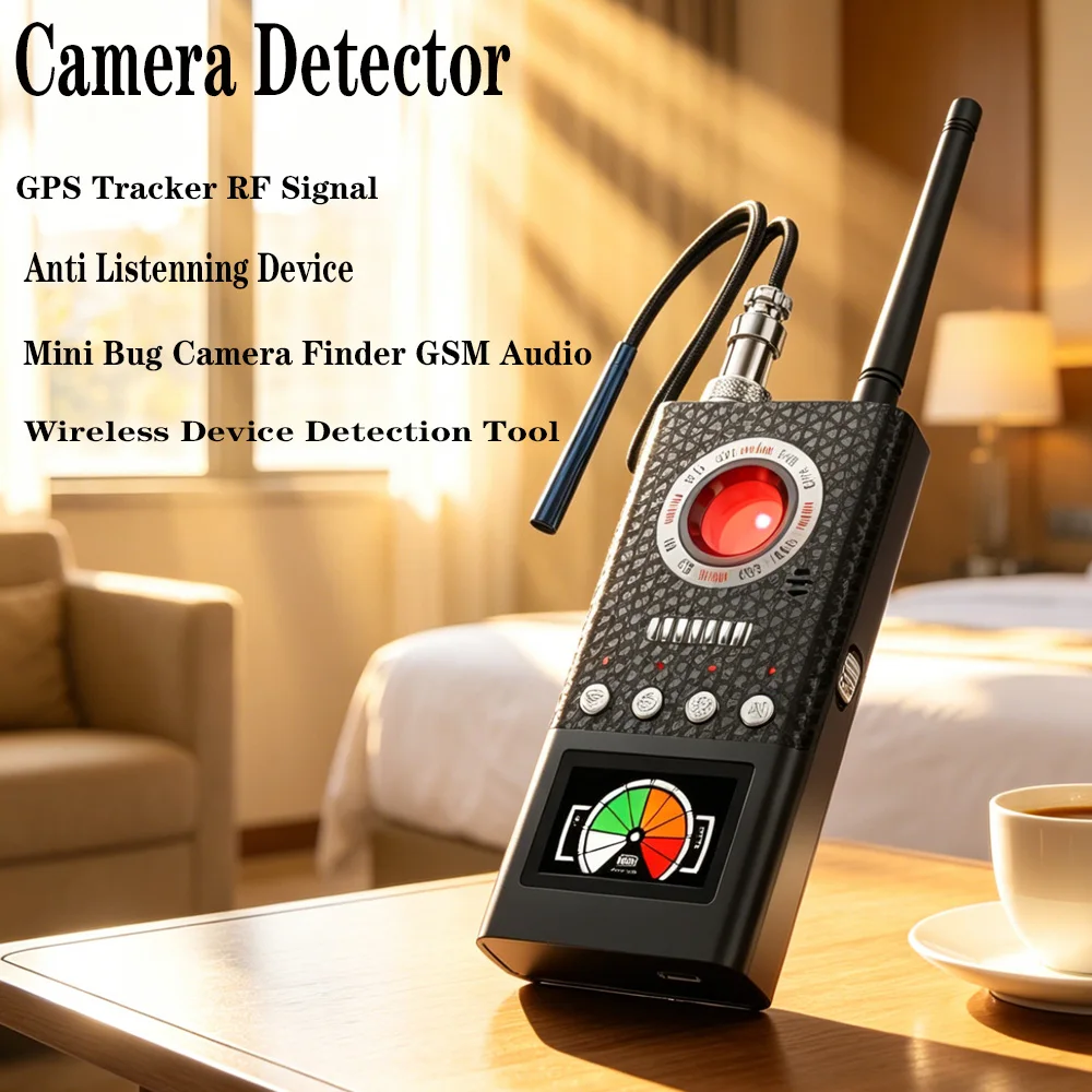 Detector de Señales Anti-Espía, Rastreador GPS, Detector de Micrófonos Inalámbricos, Cámaras Ocultas, Detector de RF/TAG, Bluetooth, WiFi, Dispositivos Portátiles Anti-Espía