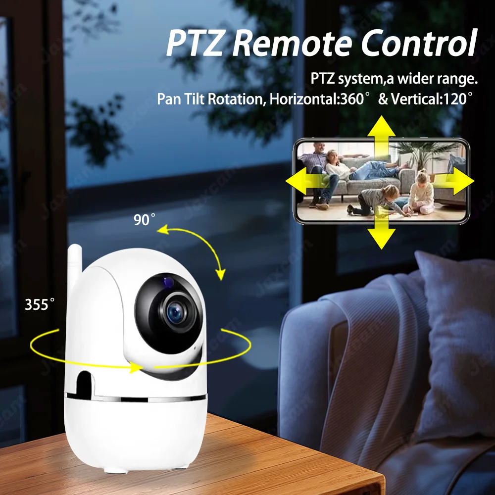 Tuya Smart  5MP 2.4Ghz WiFi PTZ Camera Auto Tracking Security Camera Two Way Audio AI Human Motion Detect Wireless Baby Monitor