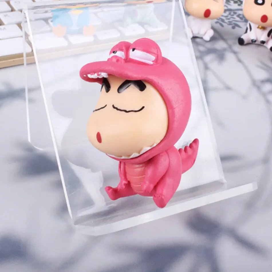 Conjunto de Figuras de Ação Crayon Shin Chan, Brinquedos de Colecionador Kawaii Japoneses, Presentes para Crianças