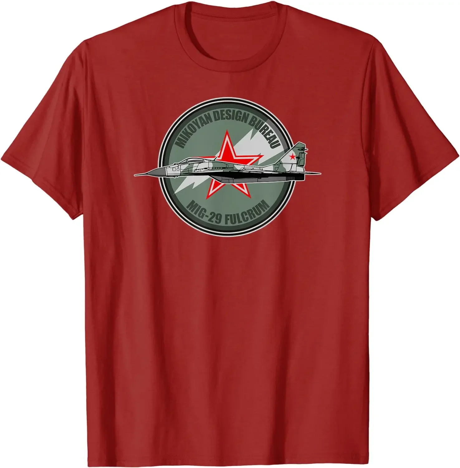 Russia Fighter Mig 29 Fulcrum Men T-Shirt Short Casual 100% Cotton Shirts Size S-3XL