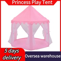 Large Kids Tents Tipi Baby Play House Child Toy Tent 1.35M Wigwam Folding Girls Pink Princess Castle Child Room Decor