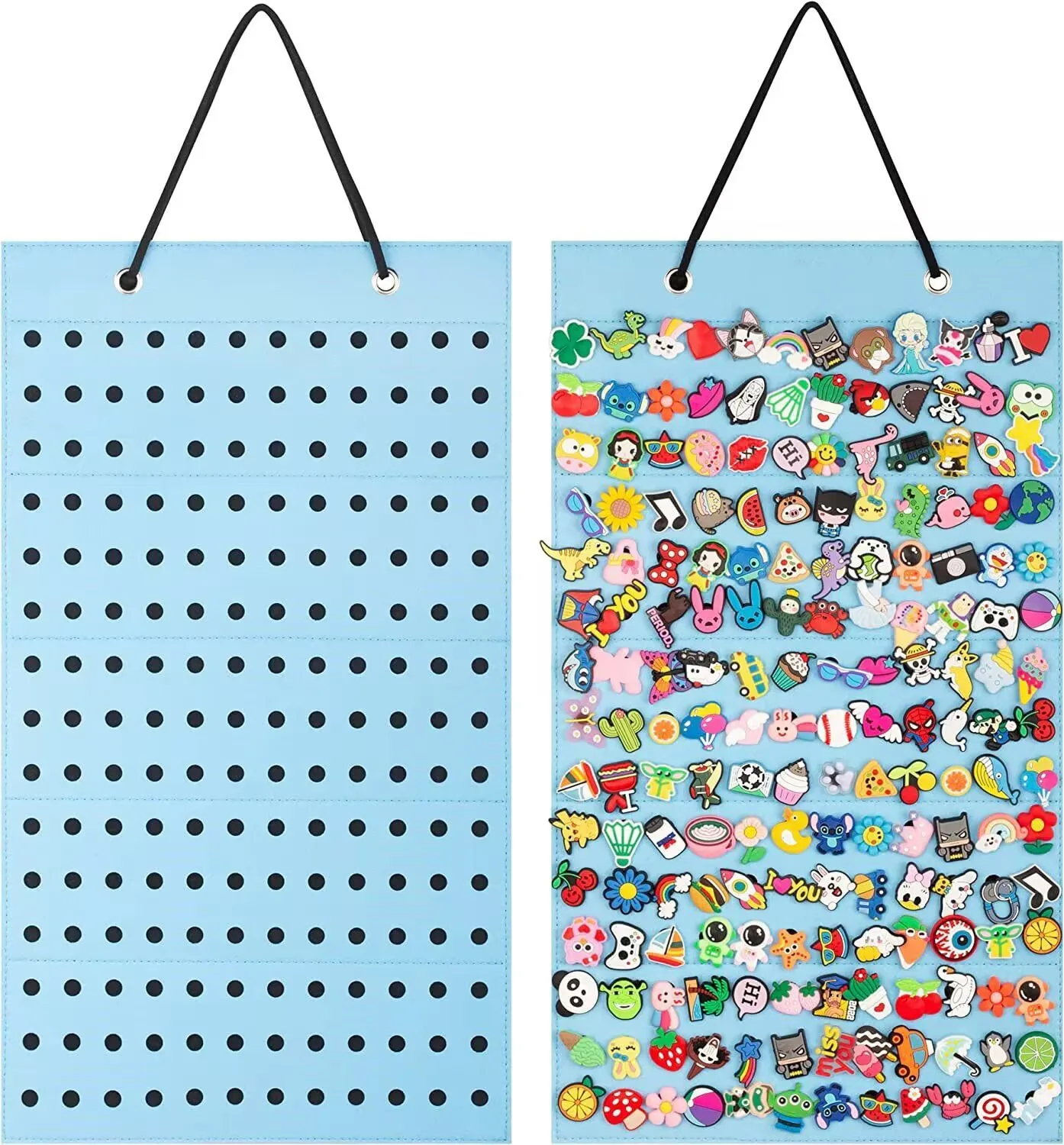 Shoe Charms Organizer With 100/180 Holes, Hanging Shoe Charm Holder, Shoe Decoration Clog Charms Display