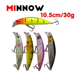 1PCS Minnow Fishing Lures 10.5cm 30g Fishing Hard Bait 5 Colors Crankbaits Isca Artificial Bait Pesca Sea Wobbler Swimming Baits