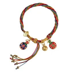 Ethnic Style Colorful Braideds Bracelet Delicate Versatile Hand Accessories for Couples Besties Wristbands Hand Rope family Gift