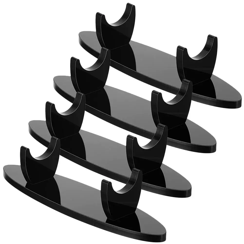 

4 Pcs Black Acrylic Pen Holder Creative Makeup Brush Rack Desktop ganizer Stationery Display St for Home Office