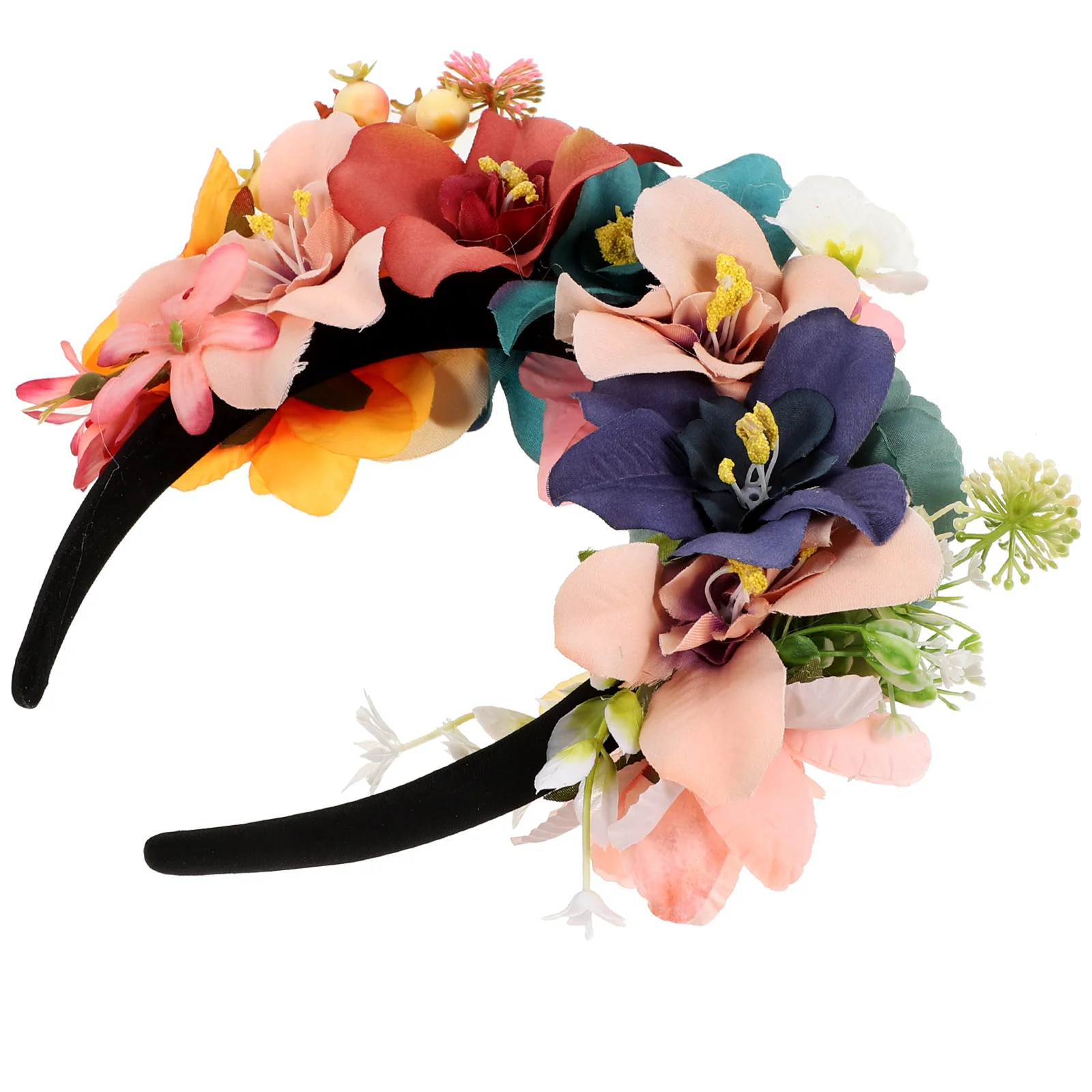 

Flower Crown for Women Beautiful Artificial Bloom Headband Perfect Wedding Party Costume Gathering Fairy Tale Theme Accessory