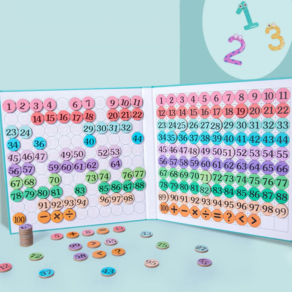 

Набор деревянных математических досок для счета до сотен, обучающий инструмент для детей 3-8 лет, для изучения чисел, сложения и вычитания