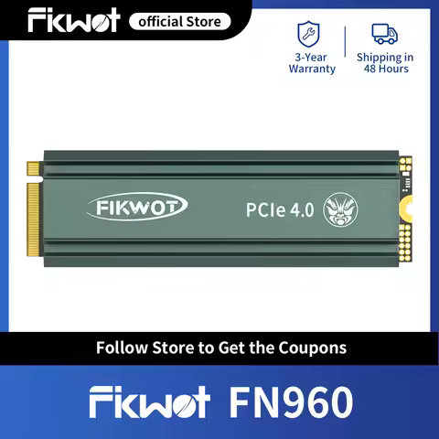 Fikwot FN960 M.2 SSD with Heatsink 512GB 1TB 2TB PCIe4.0x4 5000MB/s NVMe Hard Disk Internal Solid State Drive for PS5 Desktop PC