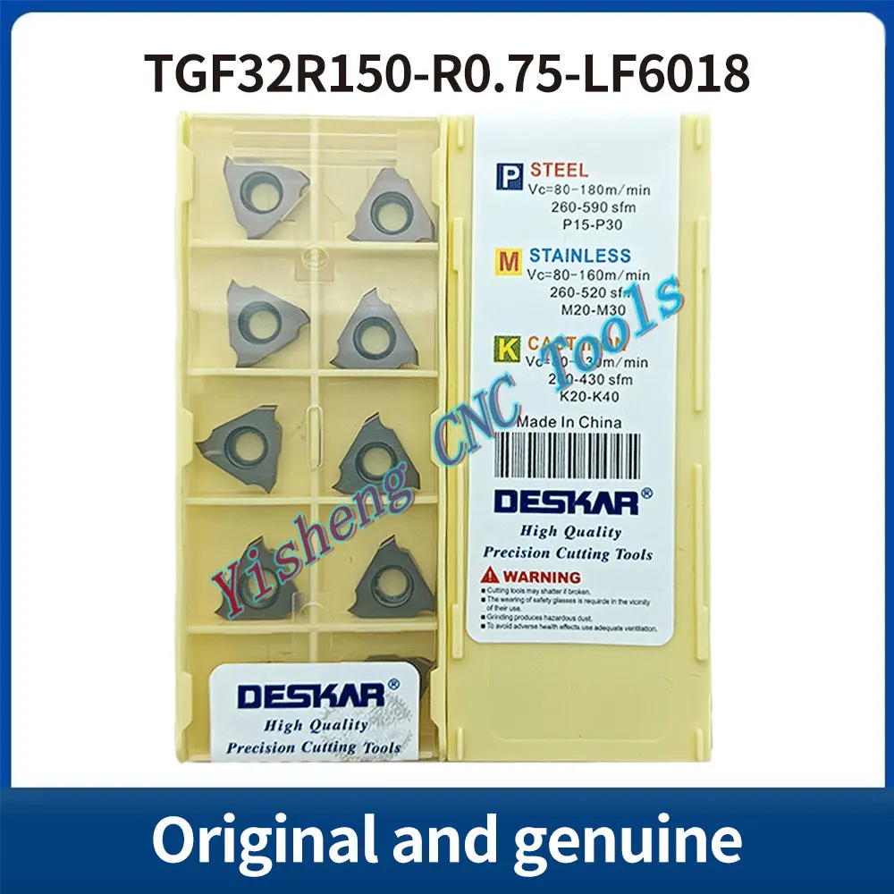 

DESKAR 100% Original TGF32R110-R0.55 TGF32R120-R0.6 TGF32R130-R0.65 TGF32R140-R0.7 TGF32R150-R0.75 LF6018 CNC cutting tool