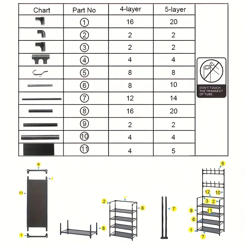 Vêtements et chaussures polyvalents en acier au carbone T1, noir et blanc, auto-assemblage requis, 4/5 plis, 23 po, 1 pièce