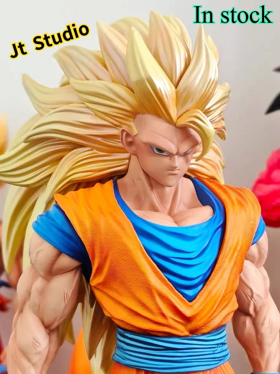 

Фигурка Сон Гоку из аниме Dragon Ball, 34 см, JT Toys, фигурка Супер Сайян 3, модель из ПВХ, подарок