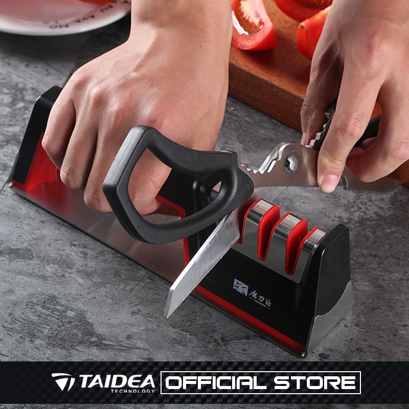 GRINDER Professional Kitchen Knife Sharpener sharpener system Carbide Ceramic amolador de faca tool sharpening machine TAIDEA